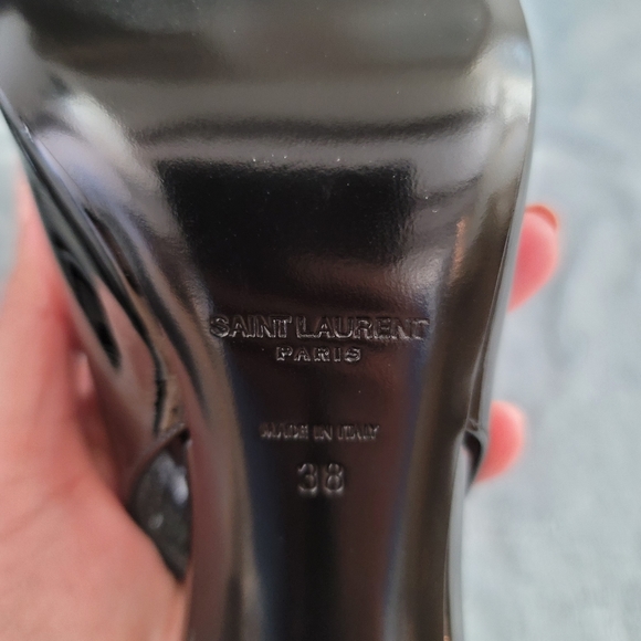 Saint Laurent sling back patent mid heels - Picture 4 of 10